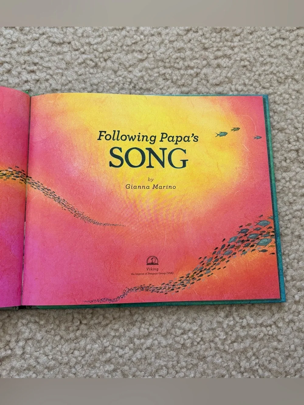 Following Papa's Song by Gianna Marino - Green Whale Picture Hardback Book - Picture 3 of 4